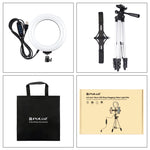 Treppiede PULUZ con staffa doppio telefono e luce LED 3 in 1