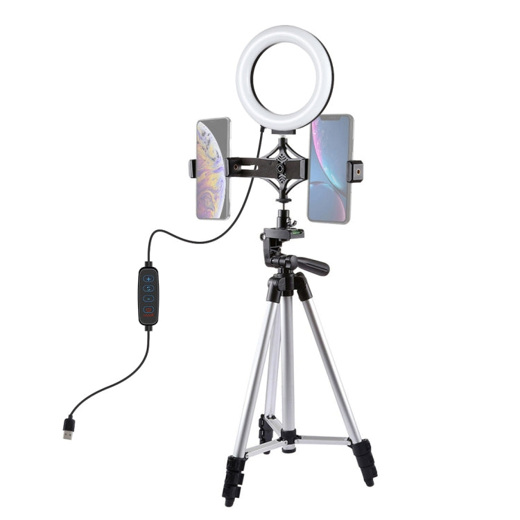 Treppiede PULUZ con staffa doppio telefono e luce LED 3 in 1