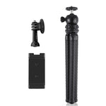 PULUZ Mini Octopus Supporto per treppiede flessibile con testa a sfera e morsetto per telefono + adattatore per treppiede e vite lunga per fotocamere reflex, GoPro, cellulare, dimensioni: 30 cm x 5 cm, 30cm Tripod + Phone Clamp