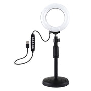 Anello luminoso LED 12 cm USB con base rotonda e testa a sfera