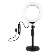 Anello LED RGBW 6,2" USB con base rotonda e testa a sfera