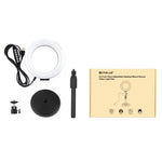 Anello LED RGBW 6,2" USB con base rotonda e testa a sfera
