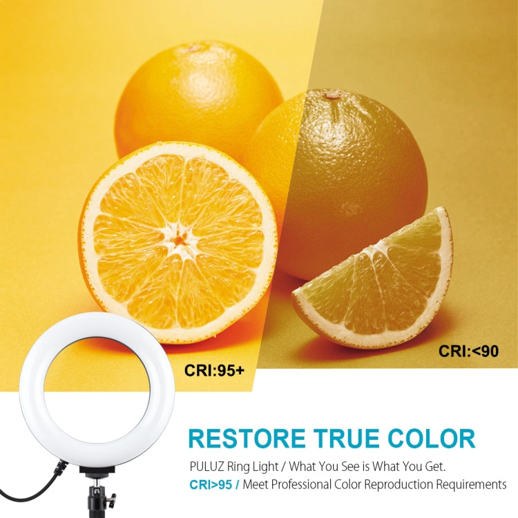 Anello LED RGBW 6,2" USB con base rotonda e testa a sfera