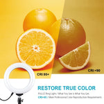 Anello LED RGBW 6,2" USB con supporto treppiede da tavolo