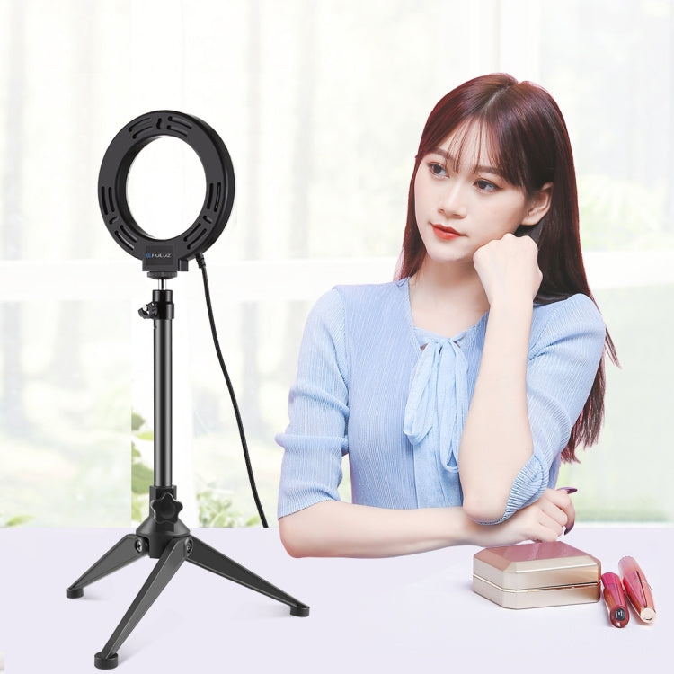 Anello LED RGBW 4,7" USB con supporto treppiede da tavolo
