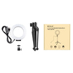 Anello LED RGBW 4,7" USB con supporto treppiede da tavolo