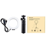 Luce ad anello LED 6,2" USB dimmerabile con treppiede
