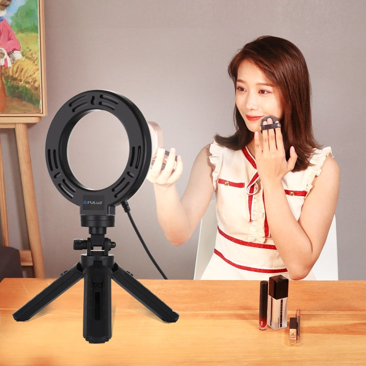 Luce ad anello LED 6,2" USB dimmerabile con treppiede