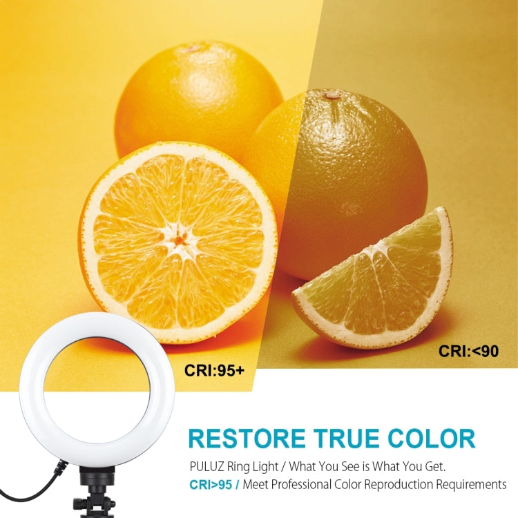 Luce ad anello LED 6,2" USB dimmerabile con treppiede