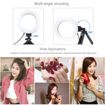 Luce ad anello LED 6,2" USB dimmerabile con treppiede