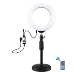 Luce anello LED 6,2" RGBW dimmerabile con supporto USB
