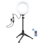 Luce anello LED RGBW 6,2" con treppiede e telecomando