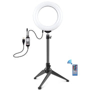 Luce anello LED RGBW 6,2" con supporto treppiede e telecomando
