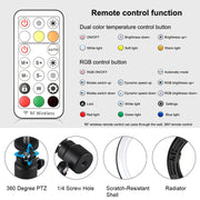 Luce LED RGBWW PULUZ 26 cm con treppiede da tavolo