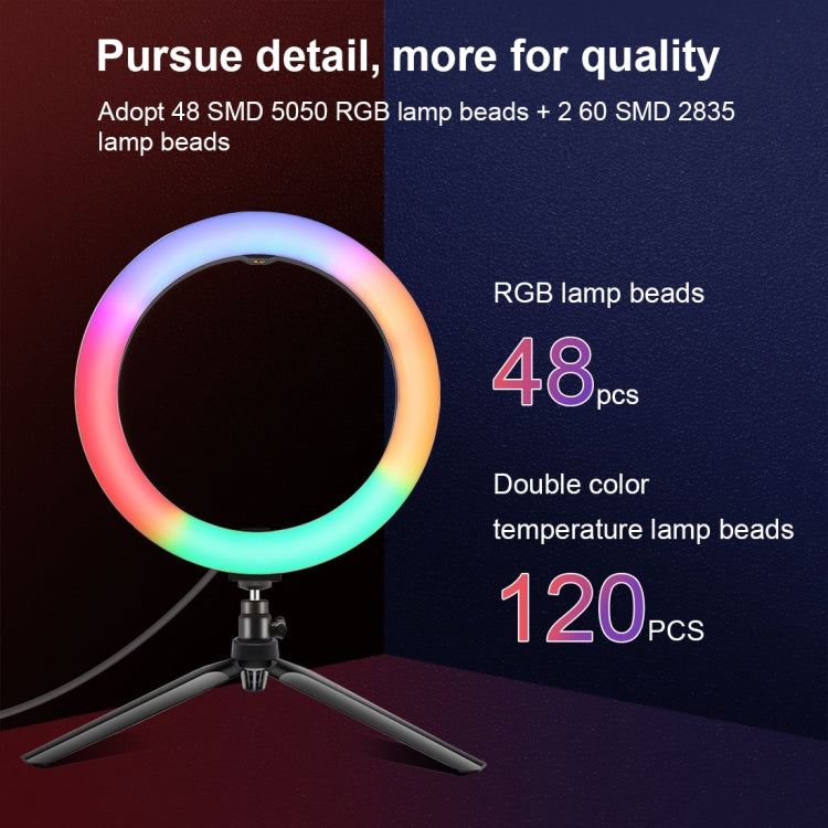 Luce LED RGBWW PULUZ 26 cm con treppiede da tavolo