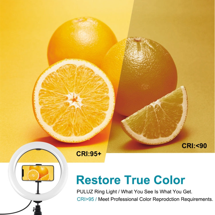 Luce LED RGBWW PULUZ 26 cm con treppiede da tavolo
