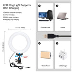 PULUZ 4 in 1 Vlogging Live Broadcast Smartphone Video Rig + Anello RGBW da 4,7 pollici 12 cm LED Selfie Light + Microfono + Kit di montaggio per treppiede tascabile con testa per treppiede con slitta fredda, 4-in-1, 4-in-1 RGBW Ring LED