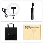 Luce anello LED 7,9" con treppiede 1,1m e morsetto USB