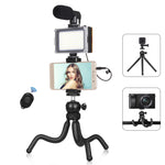 Puluz Kit 4 in 1 Vlogging con Treppiede e Microfono
