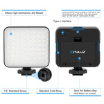 PULUZ 4 in 1 Vlogging Live Broadcast LED Selfie Fill Light Kit di attrezzatura video per smartphone con microfono + supporto per treppiede + testa per treppiede con slitta fredda per iPhone, Galaxy, Huawei, Xiaomi, HTC, LG, Google e altri smartphone   ...