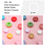 Anello luminoso LED 4,7" con staffe orizzontali per smartphone