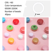 Anello luminoso LED 4,7" con staffe orizzontali per smartphone