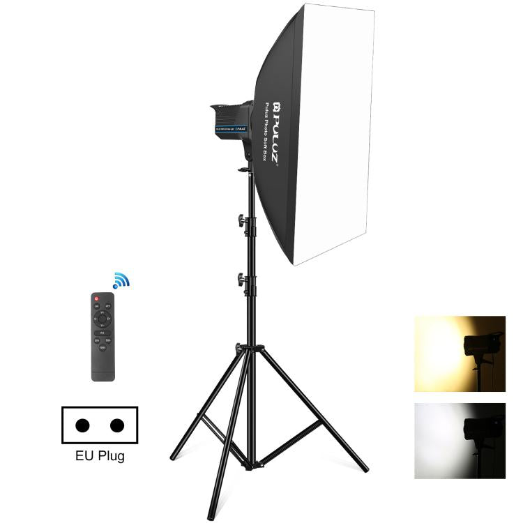 PULUZ 150W 3200K-5600K Kit luce stroboscopica per studio fotografico con riflettore Softbox e treppiede, Rectangle 120W 2700K-6500K Light Kit AU Plug, Rectangle 120W 2700K-6500K Light Kit EU Plug, Rectangle 120W 2700K-6500K Light Kit UK Plug           ...