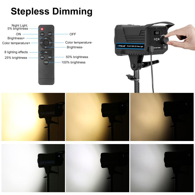 PULUZ 150W 3200K-5600K Kit luce stroboscopica per studio fotografico con riflettore Softbox e treppiede, Rectangle 120W 2700K-6500K Light Kit AU Plug, Rectangle 120W 2700K-6500K Light Kit EU Plug, Rectangle 120W 2700K-6500K Light Kit UK Plug           ...