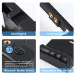 PULUZ 4 in 1 Bluetooth Vlogging portatile Trasmissione in diretta LED Selfie Light Kit di attrezzatura video per smartphone con microfono + supporto per treppiede + testa per treppiede con slitta fredda per iPhone, Galaxy, Huawei, Xiaomi, HTC, LG, Goog...