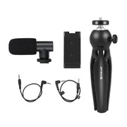 Kit video vlogger smartphone con microfono e treppiede