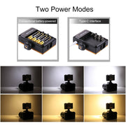Kit luce LED video con treppiede e morsetto per smartphone