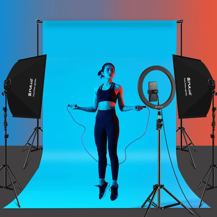 PULUZ Softbox Kit di illuminazione 2 pezzi 50x70 cm Attrezzatura fotografica professionale per studio fotografico con 8 lampadine E27 20W E27 con attacco E27 Kit di illuminazione per riprese di ritratti / Fotografia pubblicitaria di moda               ...