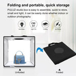 PULUZ Tenda da tiro con luce ad anello pieghevole da 30 cm per illuminazione fotografica con pannello luminoso senza ombre, 30cm Box + Shadowless Light