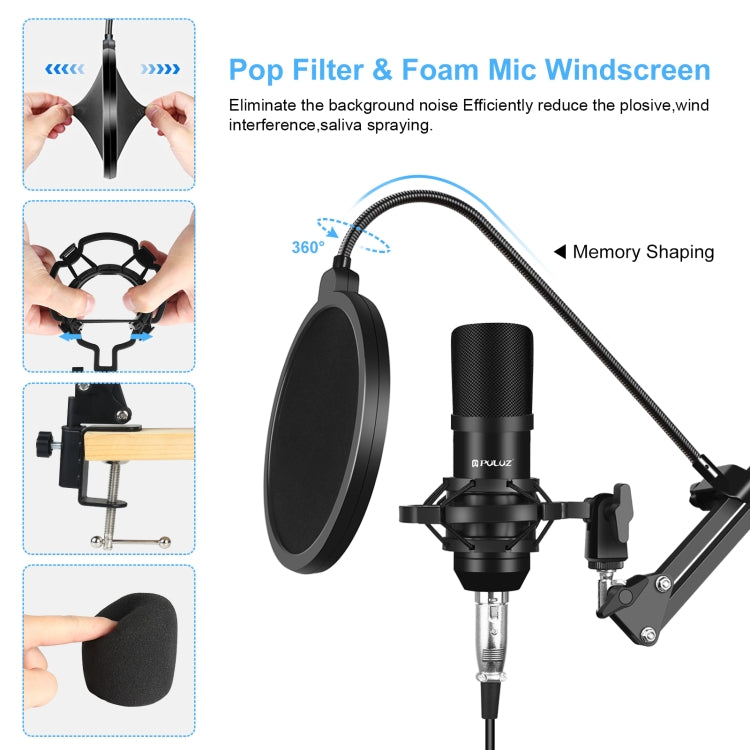 Puluz Mixer audio Bluetooth con microfono e braccio a forbice