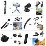 Puluz Kit 50 in 1 accessori per action camera con custodia EVA