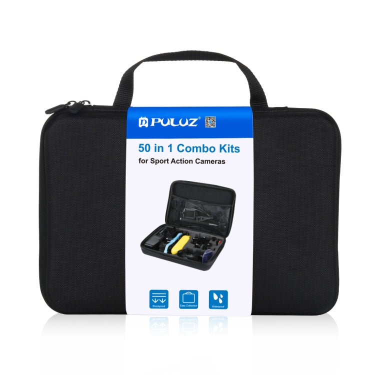 Puluz Kit 50 in 1 accessori per action camera con custodia EVA