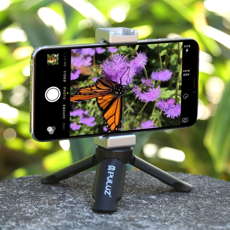 Treppiede pieghevole con staffa a morsetto per smartphone