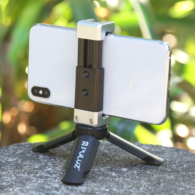 Treppiede pieghevole con staffa a morsetto per smartphone