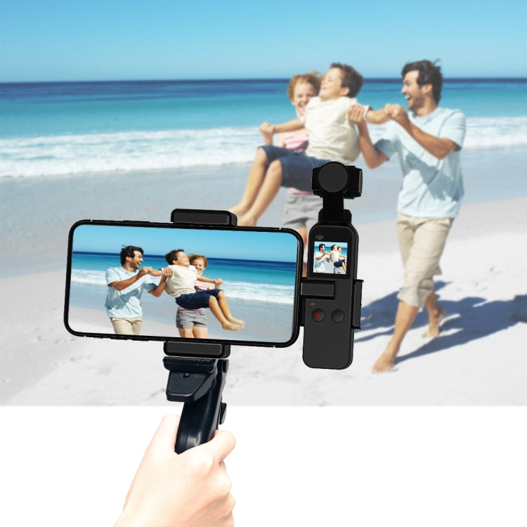 PULUZ Morsetto di fissaggio per smartphone Staffa di montaggio per supporto da 1/4 pollici + Kit di montaggio per treppiede pieghevole per DJI OSMO Pocket / Pocket 2, Clamp+Tripod