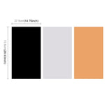 PULUZ Sfondo Fotografico Kit di Carta in PVC per Tenda da Studio, 3 Colori (Nero, Bianco, Giallo), Dimensioni: 73,5 cm x 36 cm, 3color 37.5cm
