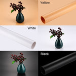 PULUZ Sfondo Fotografico Kit di Carta in PVC per Tenda da Studio, 3 Colori (Nero, Bianco, Giallo), Dimensioni: 73,5 cm x 36 cm, 3color 37.5cm