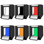 6 pezzi di sfondo pieghevole per studio fotografico PULUZ, 6 colori (nero, bianco, rosso, blu, arancione, verde), dimensioni: 80 cm x 40 cm, Size: 80cm x 40cm (6 Colors)