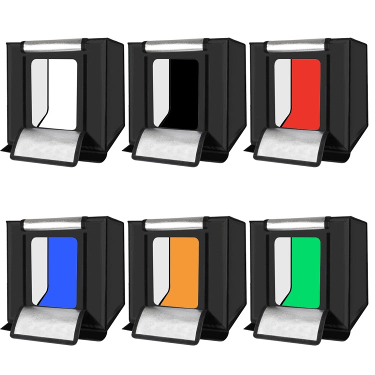 6 pezzi di sfondo pieghevole per studio fotografico PULUZ, 6 colori (nero, bianco, rosso, blu, arancione, verde), dimensioni: 80 cm x 40 cm, Size: 80cm x 40cm (6 Colors)