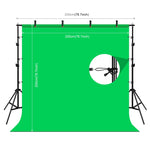 PULUZ 2x2m Photo Studio Sfondo Supporto Supporto Fondale Kit Staffa Traversa con Fondali Rosso/Blu/Verde, 2 x 2m(double stands), 2x3m (Double stands)