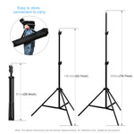 PULUZ 2x2m Photo Studio Sfondo Supporto Supporto Fondale Kit Staffa Traversa con Fondali Rosso/Blu/Verde, 2 x 2m(double stands), 2x3m (Double stands)