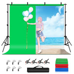 PULUZ 2,9x2 m Kit di staffe trasversali per fondale per studio fotografico, supporto per fondale con fondali rosso/blu/verde, 2.9 x2 m (double stands), 2.9x2m  (Double stands)