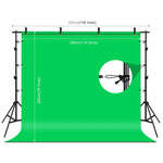 PULUZ 2,9x2 m Kit di staffe trasversali per fondale per studio fotografico, supporto per fondale con fondali rosso/blu/verde, 2.9 x2 m (double stands), 2.9x2m  (Double stands)