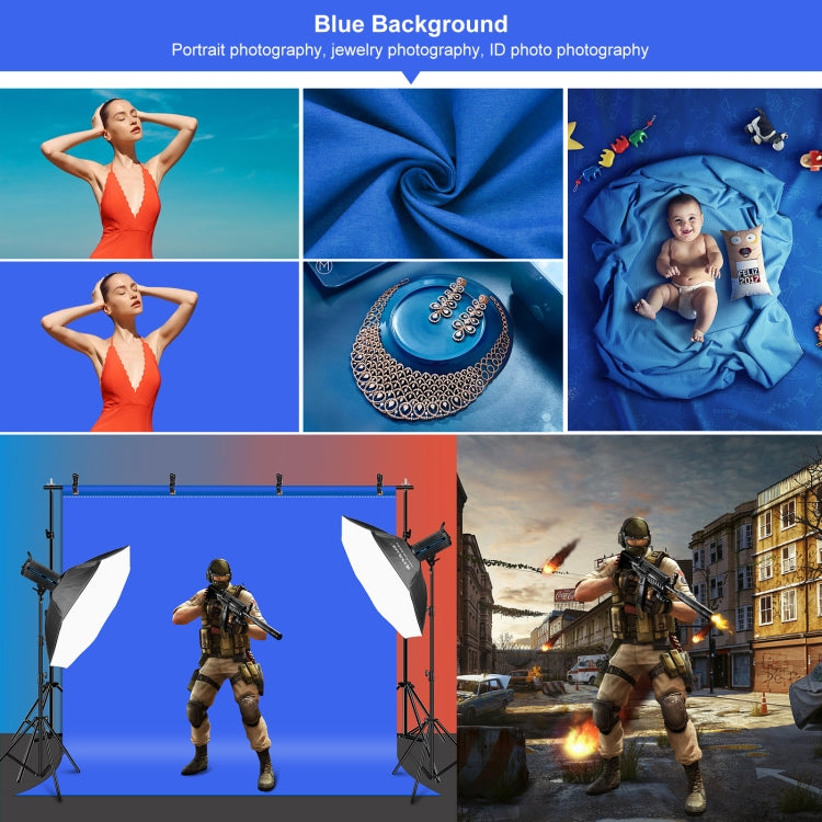 PULUZ 2,9x2 m Kit di staffe trasversali per fondale per studio fotografico, supporto per fondale con fondali rosso/blu/verde, 2.9 x2 m (double stands), 2.9x2m  (Double stands)