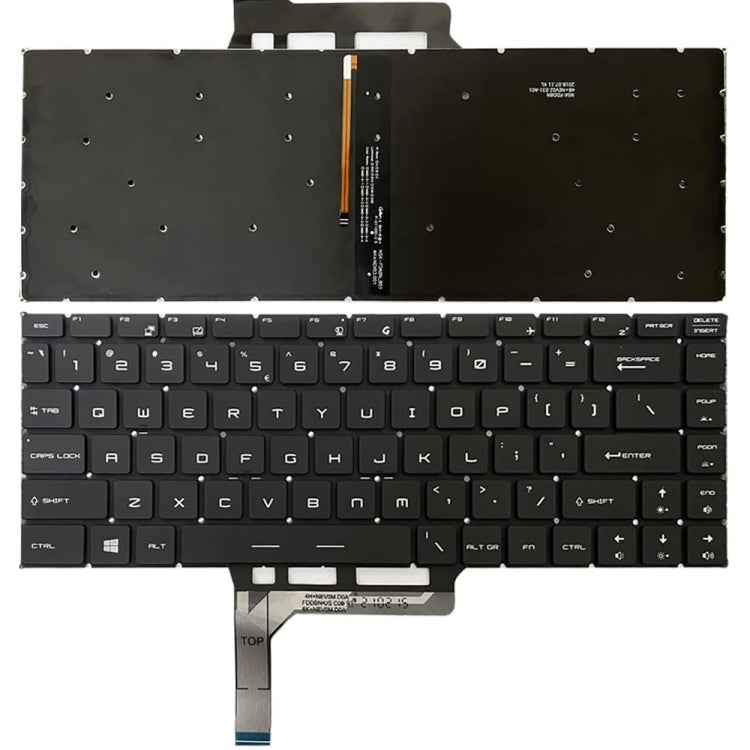 Tastiera per laptop versione USA con retroilluminazione per MSI GS65 / GS65VR / MS-16Q2 / Stealth 8SE /8SF / 8SG /Thin 8RE / Thin 8RF, For MSI GS65 / GS65VR(Silver), For MSI GS65 / GS65VR(Black), For MSI GS65 / GS65VR(Grey), For MSI GS65 / GS65VR(Red)