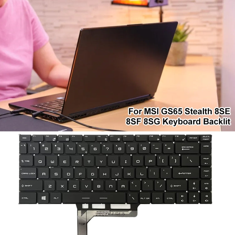 Tastiera per laptop versione USA con retroilluminazione per MSI GS65 / GS65VR / MS-16Q2 / Stealth 8SE /8SF / 8SG /Thin 8RE / Thin 8RF, For MSI GS65 / GS65VR(Silver), For MSI GS65 / GS65VR(Black), For MSI GS65 / GS65VR(Grey), For MSI GS65 / GS65VR(Red)